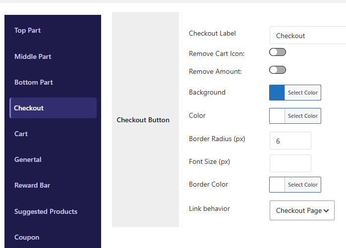 Checkout button